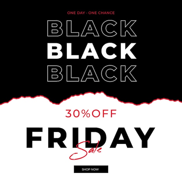 Free vector black friday banner in paper style