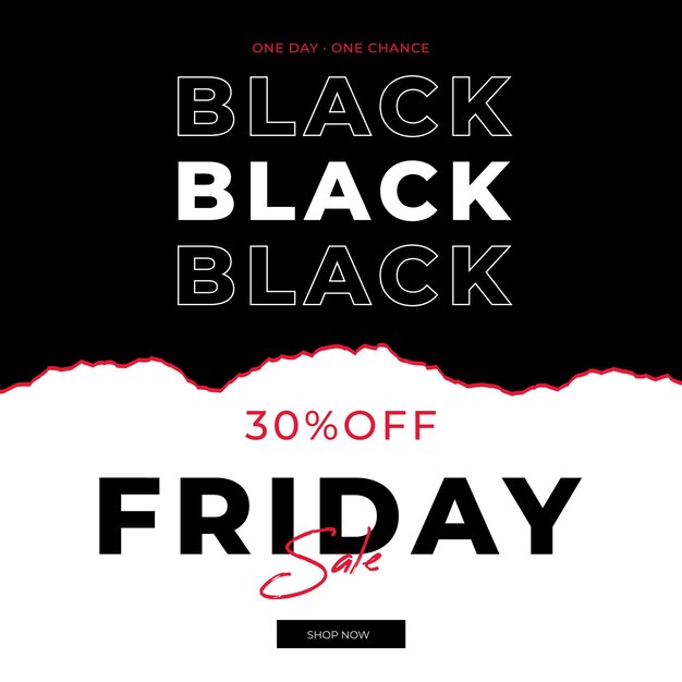 Black friday banner in paper style