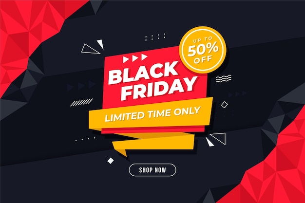 Black friday banner with discount