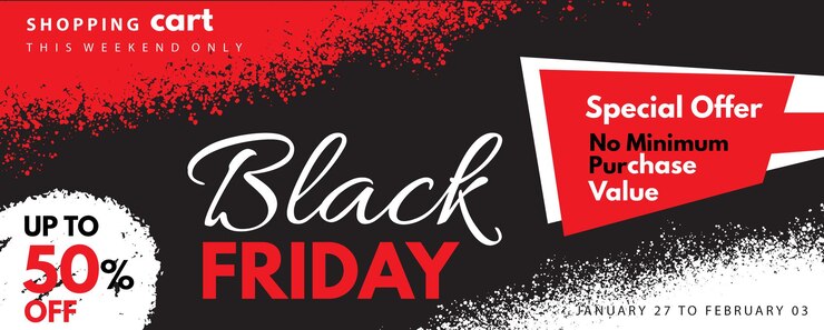 Free Vector black friday banner