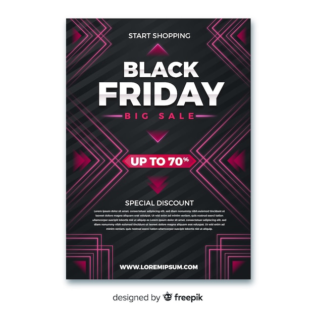 Free vector black friday banner