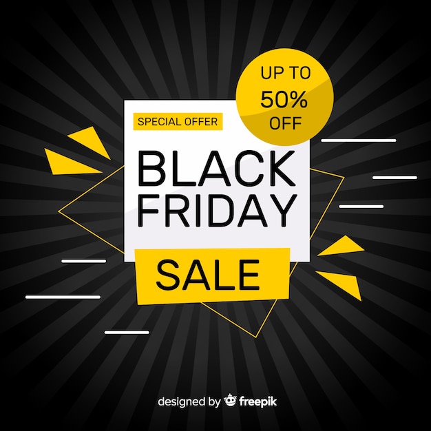 Black friday banners in flat design