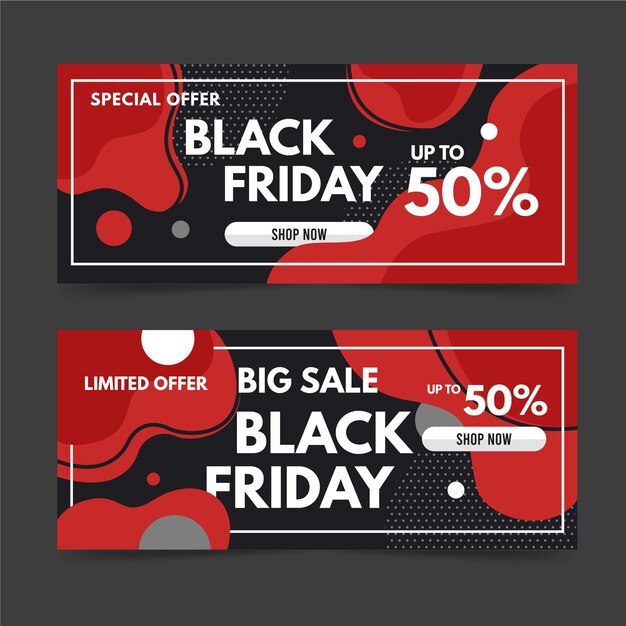 Black friday banners pack