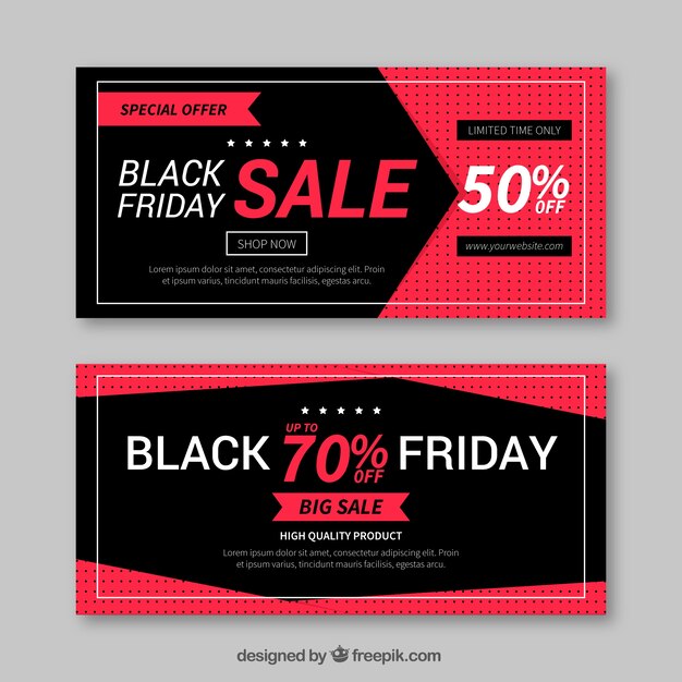 Black friday banners set