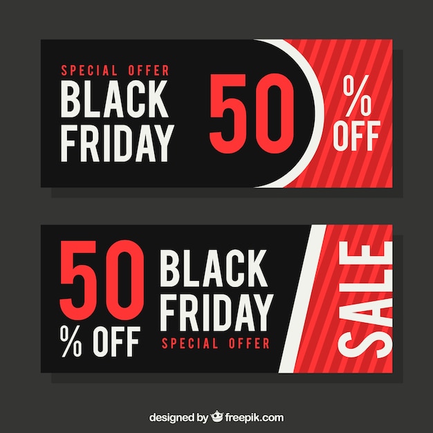 Black friday banners set