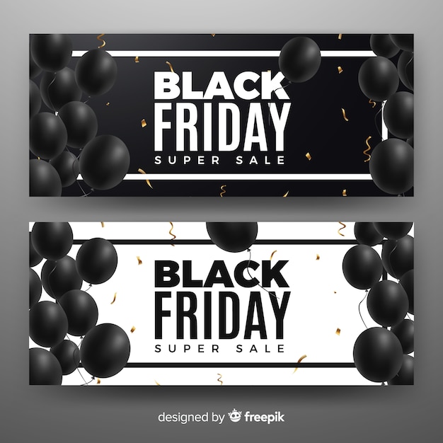 Free vector black friday banners