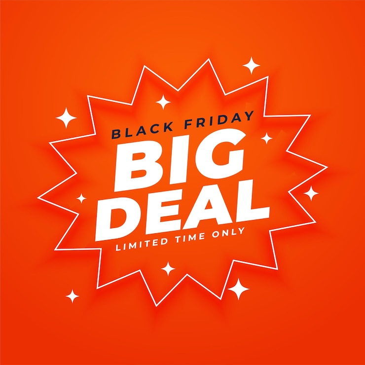 Free Vector black friday big deal background in modern style