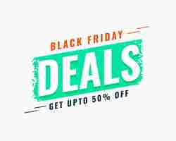 Free vector black friday big deal template with offer details