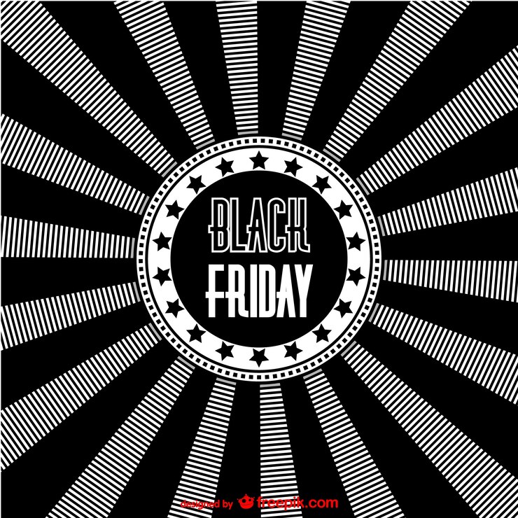 Free Vector black friday black and white