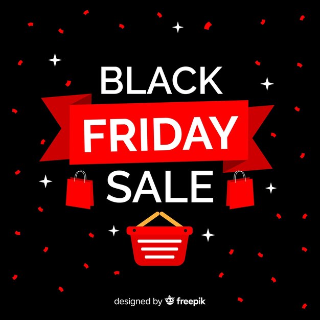 Black friday concept in flat design