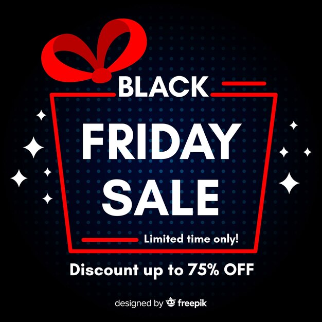 Black friday concept in flat design