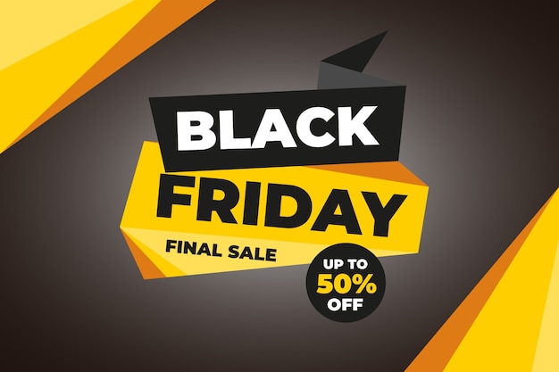 Black friday concept in flat design