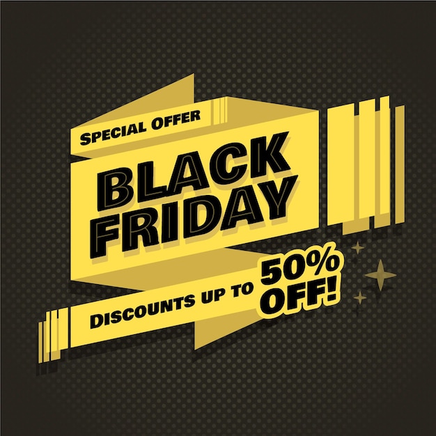 Free vector black friday concept in flat design