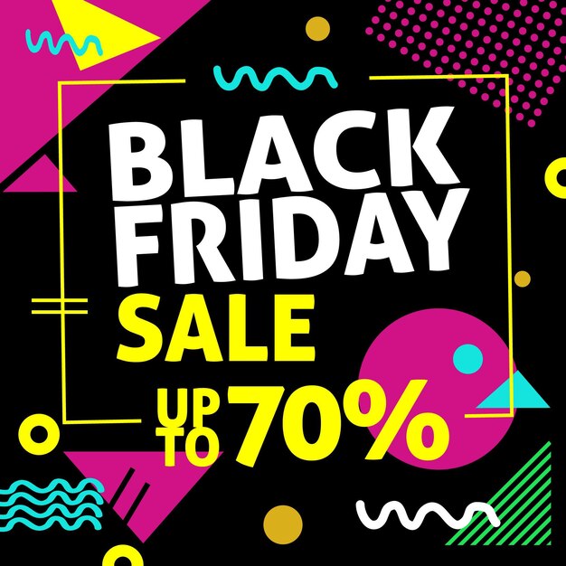 Black friday concept in flat design