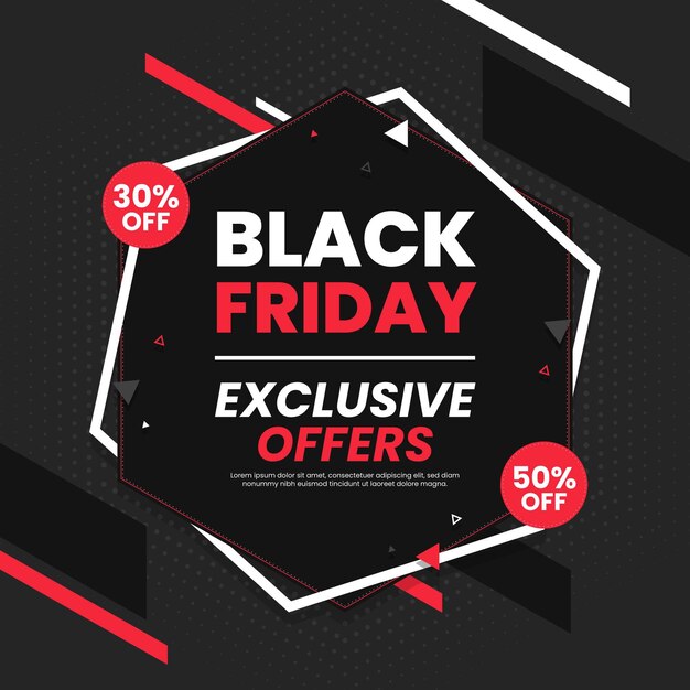 Black friday concept in flat design