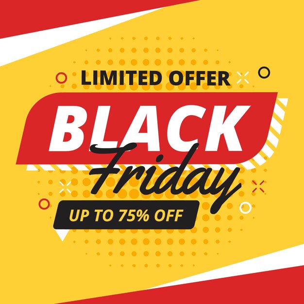 Black friday concept in flat design