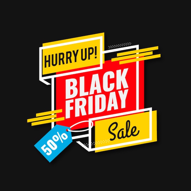 Free vector black friday concept in flat design