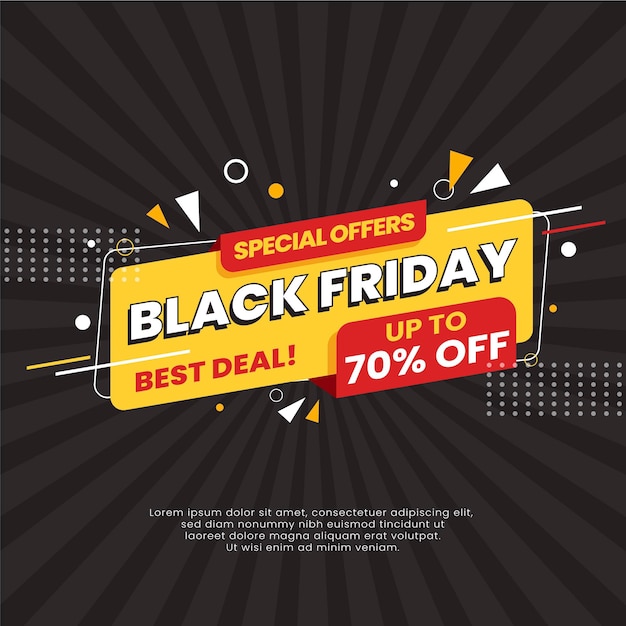 Black friday concept in flat design