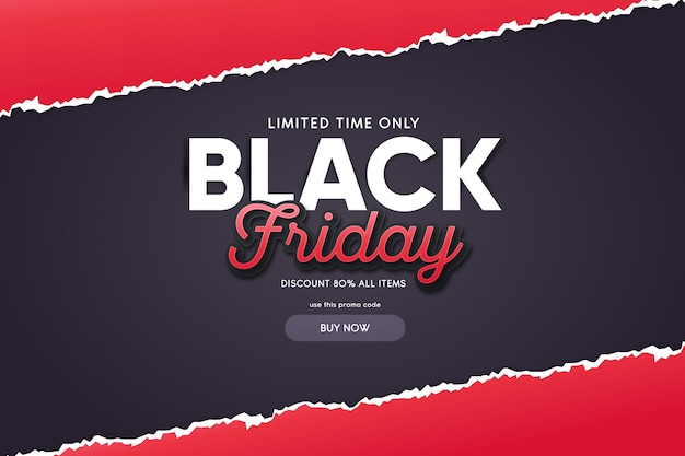 Free vector black friday concept in paper style