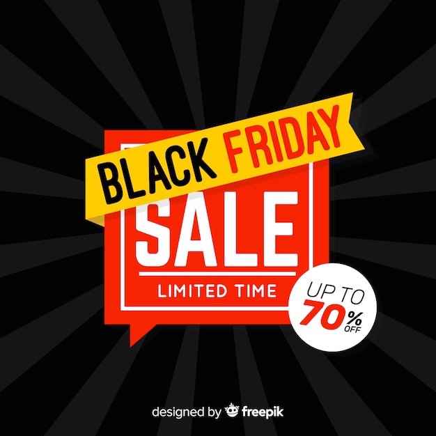 Black friday concept with flat design background