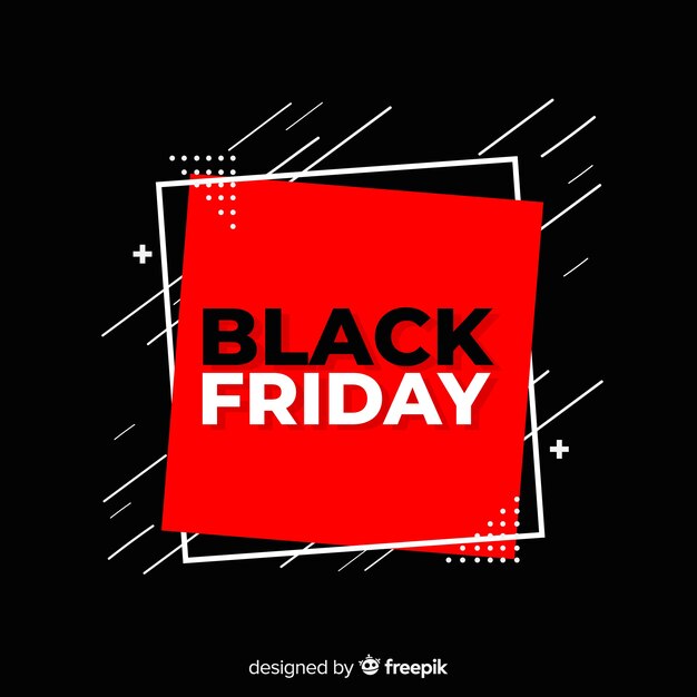 black friday concept with flat design background