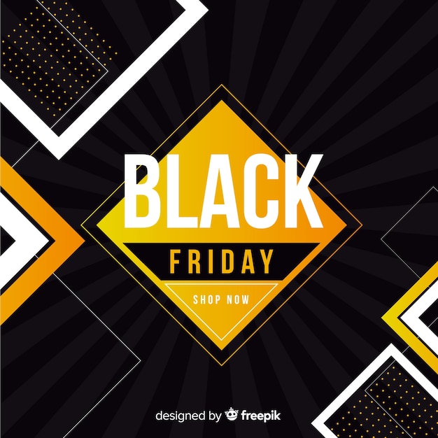 Black friday concept with flat design background