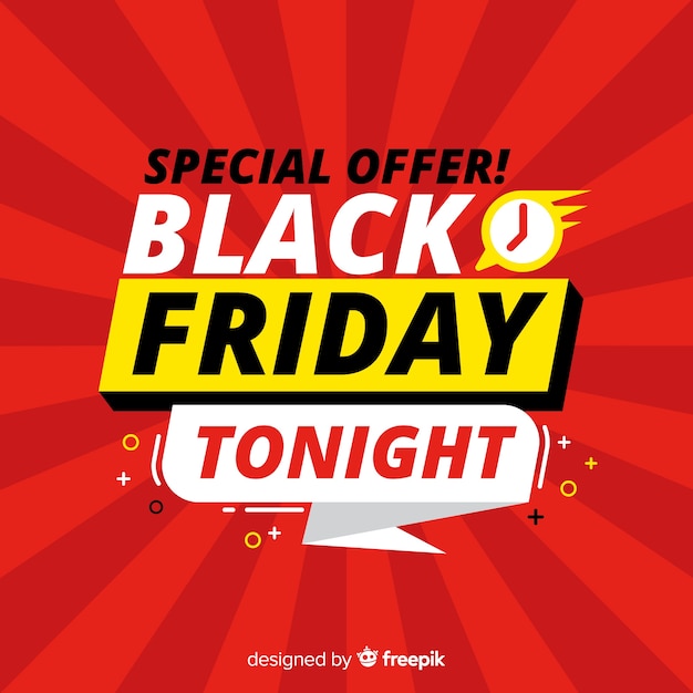 Black friday concept with flat design background