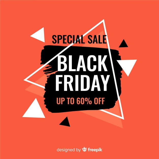 Black friday concept with flat design background