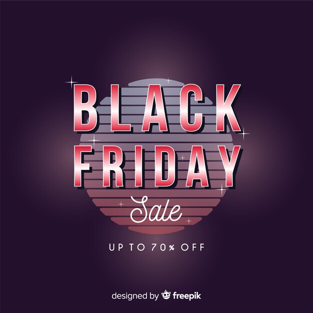 Black friday concept with flat design background