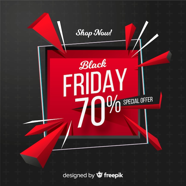 Black friday concept with flat design background