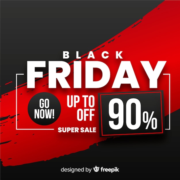 Black friday concept with flat design background