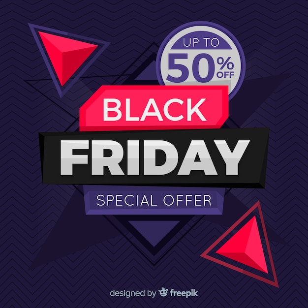 Black friday concept with flat design backgroung