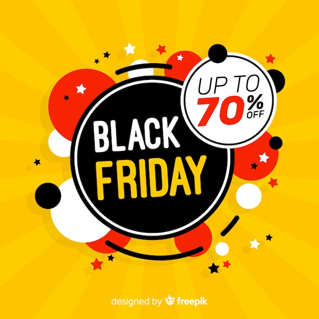 Black friday concept with flat design backgroung