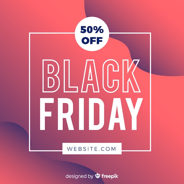 Black friday concept with gradient background