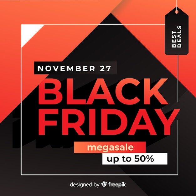 Black friday concept with gradient background