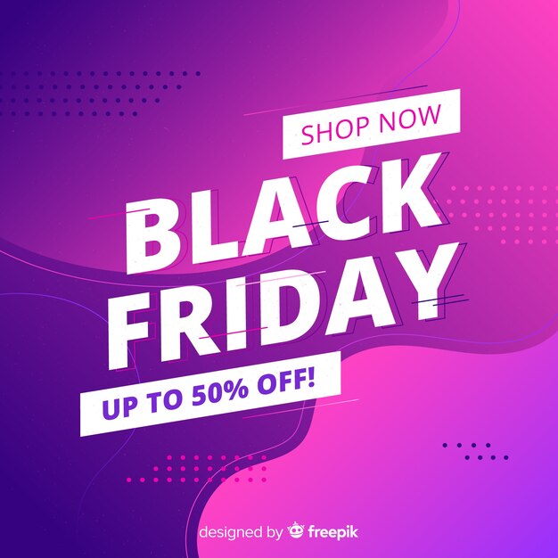 Black friday concept with gradient background