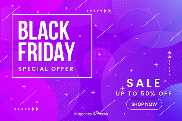 Free vector black friday concept with gradient background