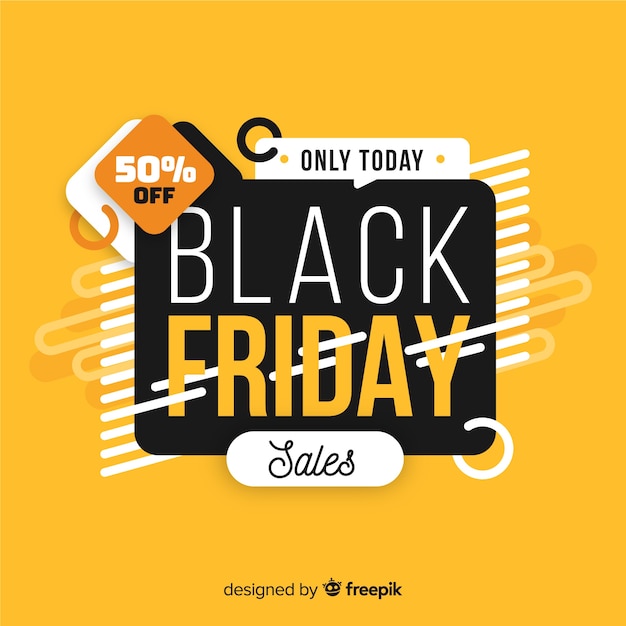 Free vector black friday concept with only today sales