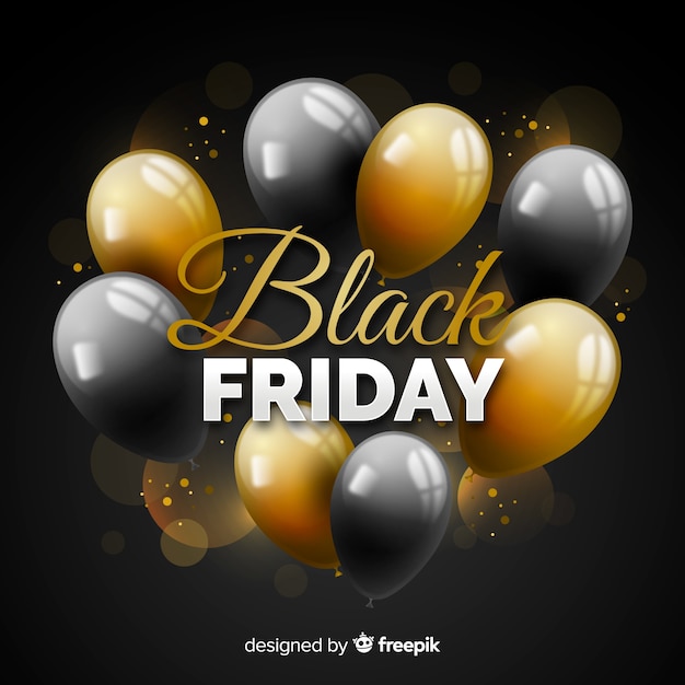 Free vector black friday concept with realistic background