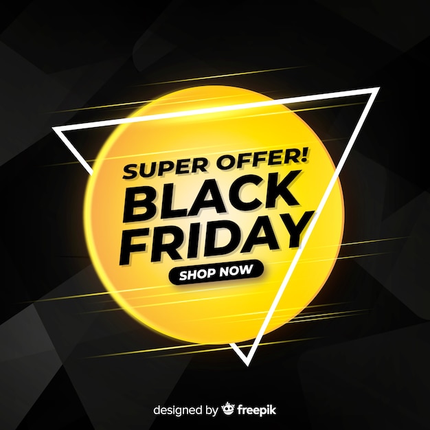 Black friday concept with realistic background