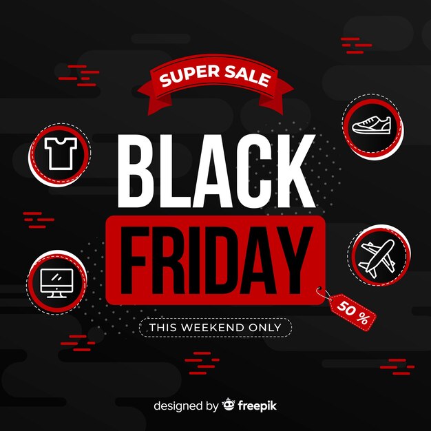 Black friday concept with super sale