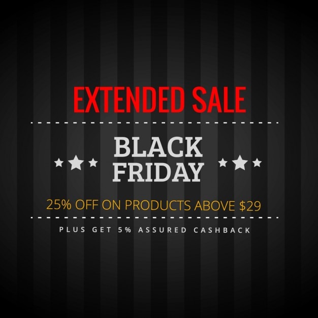 Free vector black friday extended sale