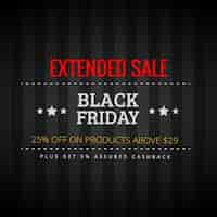 Free vector black friday extended sale