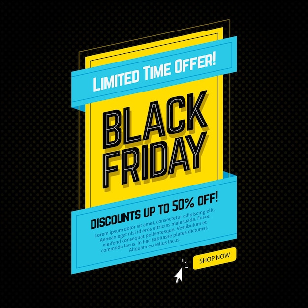 Black friday in flat design