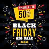 Free vector black friday in flat design