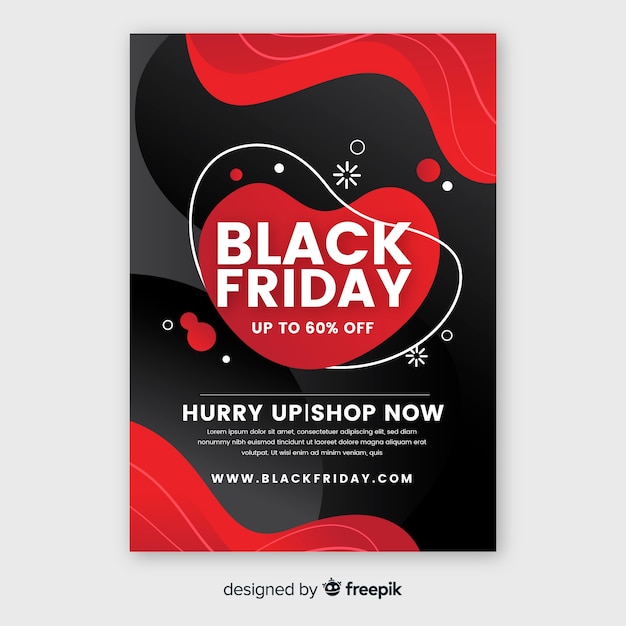 Free vector black friday flyer template in flat design