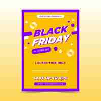 Free vector black friday flyer template in flat design