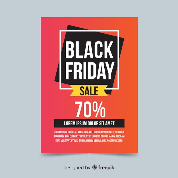 Free vector black friday flyer