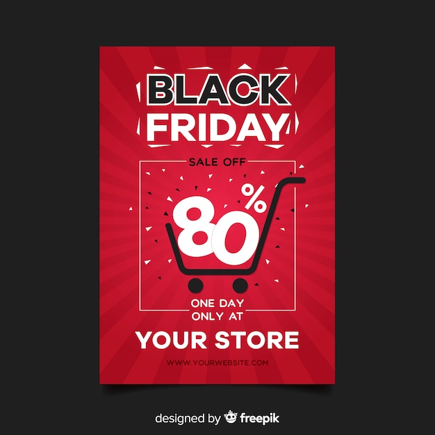 Free vector black friday flyer