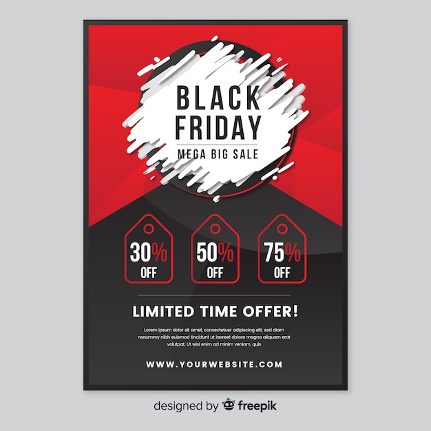 Free vector black friday flyer